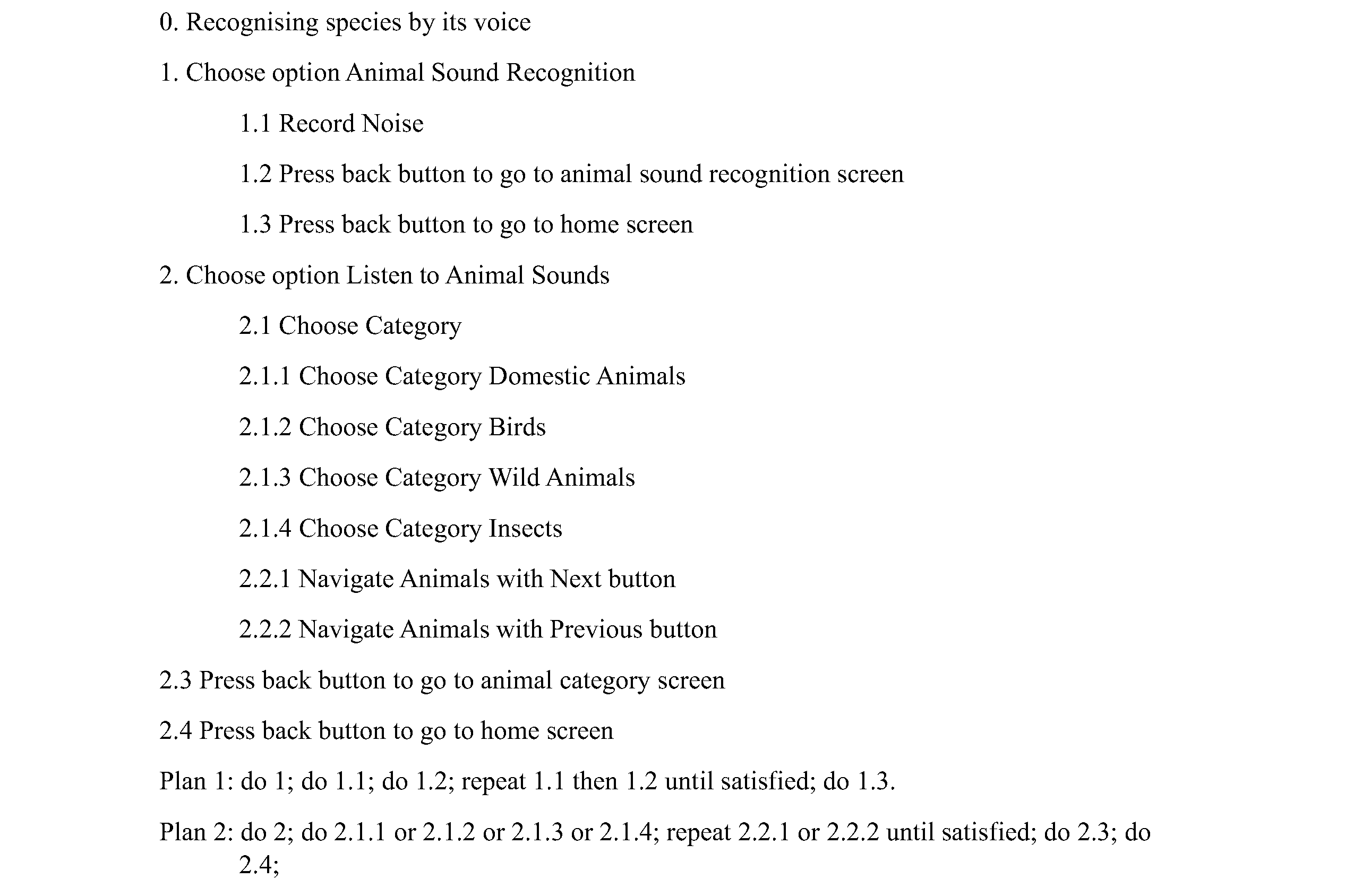 Animal Voice Recognition Task Analysis