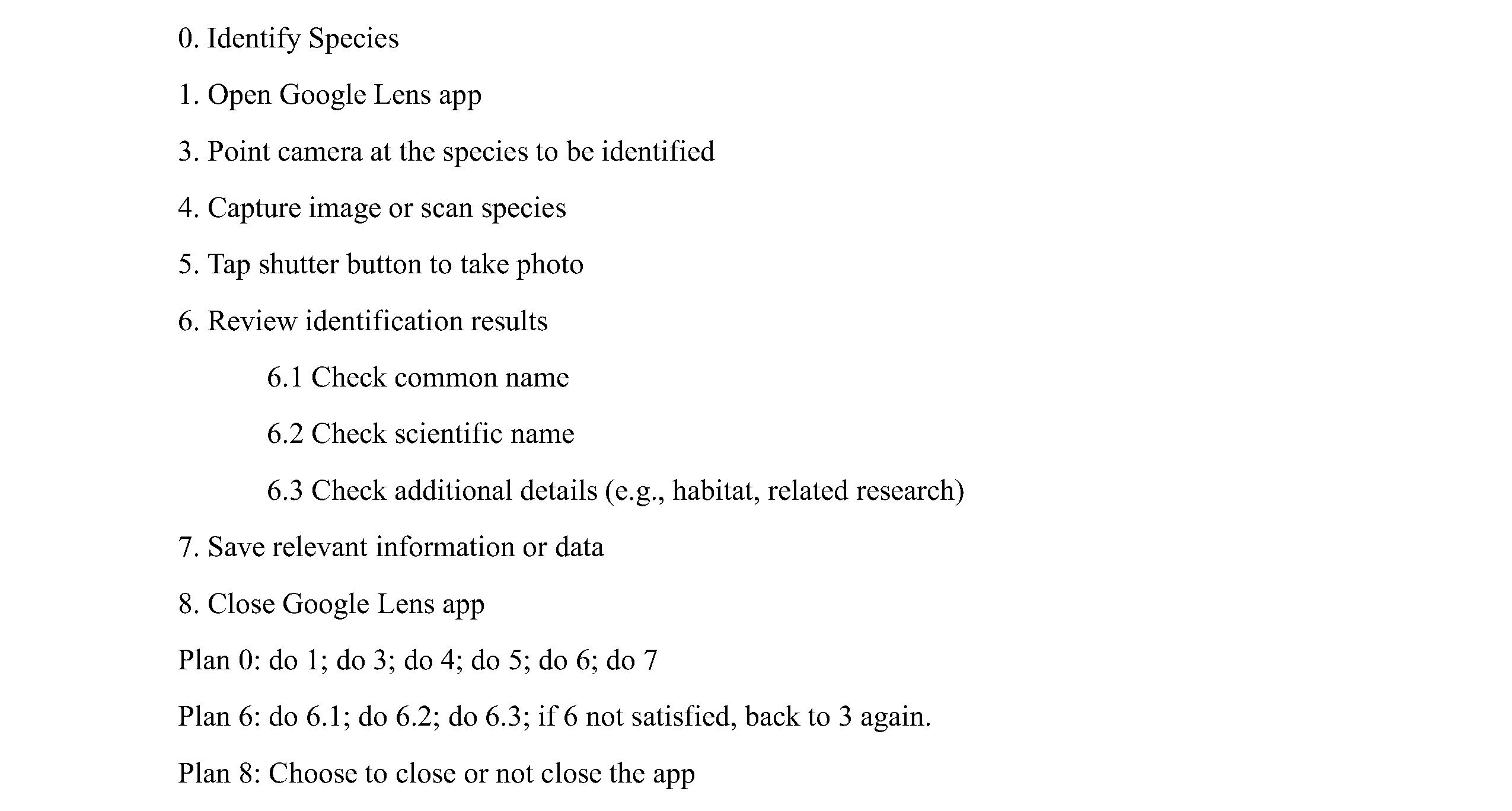Identify Species using Google Lens