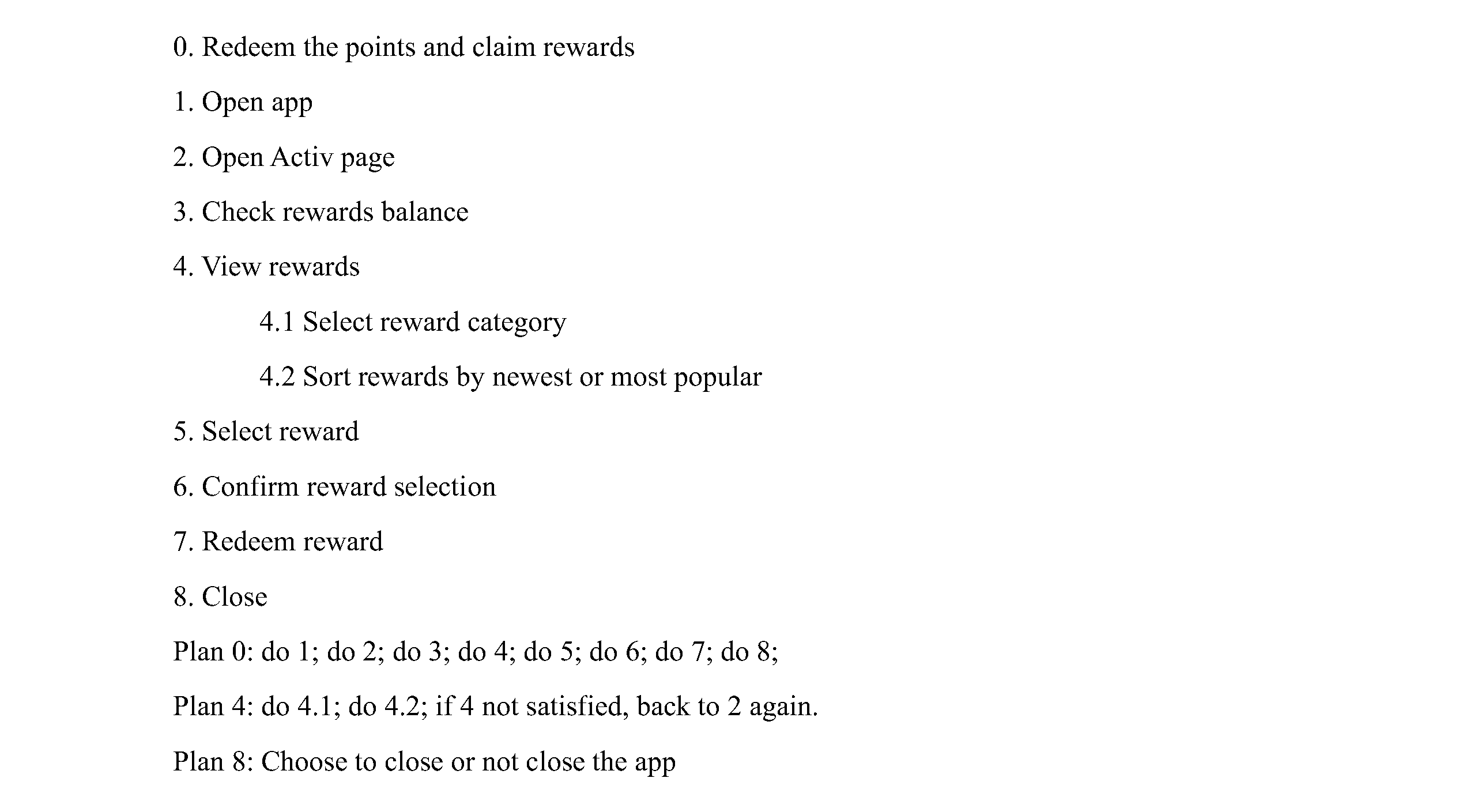 Redeem the points and claim rewards
