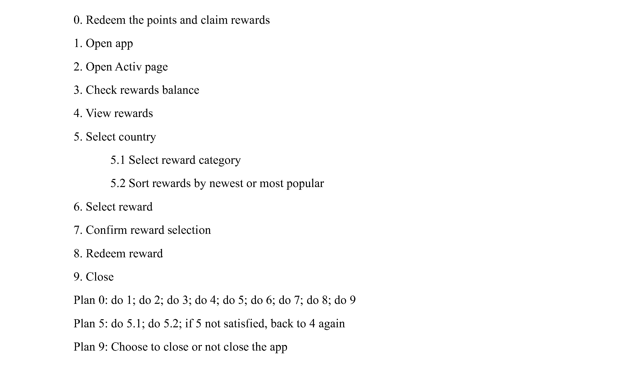 Redeem the points and claim rewards